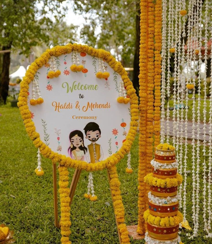 Haldi Easel Wedding Decoration
