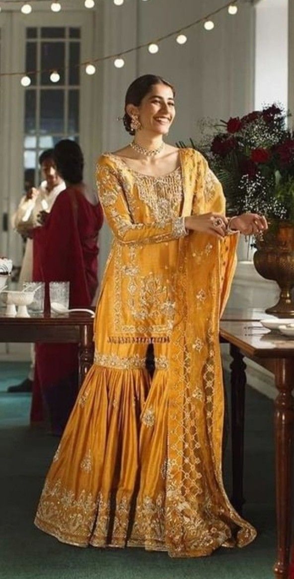 Mustard Yellow Bridal Gharara