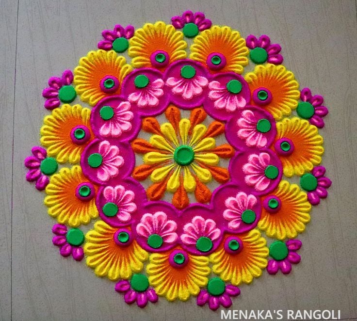 Round Mandala Diwali Rangoli