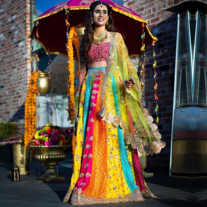 Pastel Multi-Color Bridal Lehenga