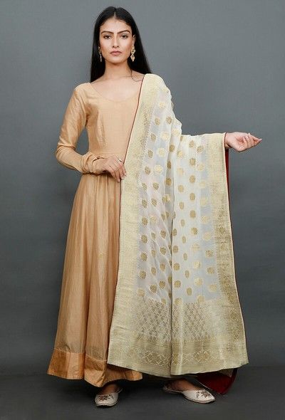 The White Banarasi Dupatta