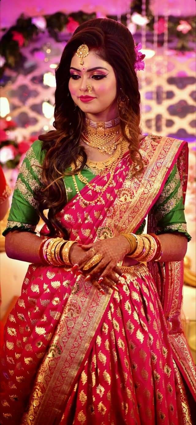 Red Hot Reception Look Bengali