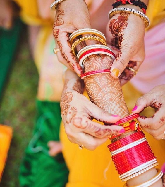 Colourful Bangles for Punjabi Wedding