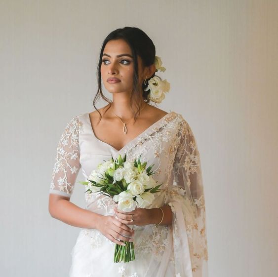 Lace Christian Wedding Sarees