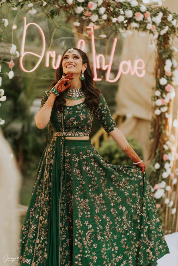 The Sea Green Bridal Lehenga