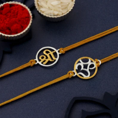 Divine 22K Gold Plated Sterling Silver Rakhi
