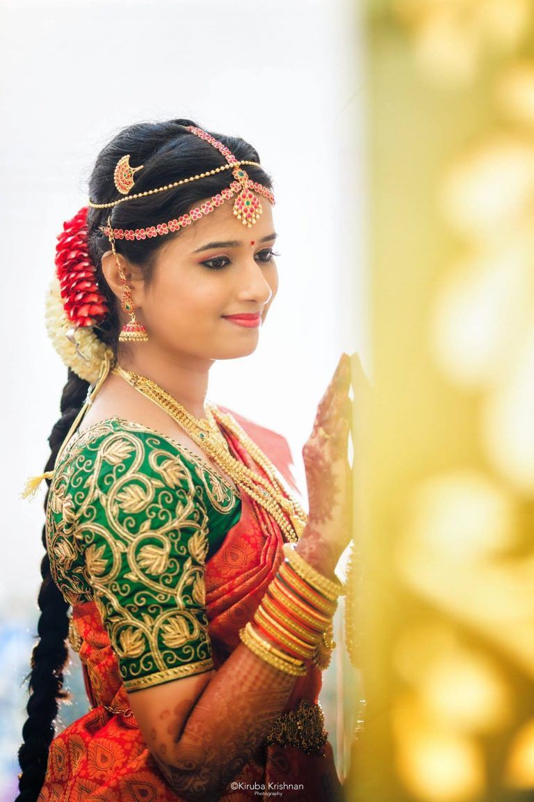 ‘Divine Green Nature’ Aari Work Blouse Designs