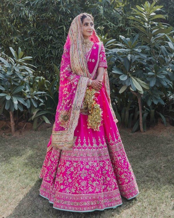 Zardosi Magenta Bridal Lehenga
