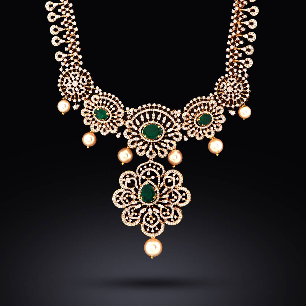 Emerald Necklace Lalitha Jewellery