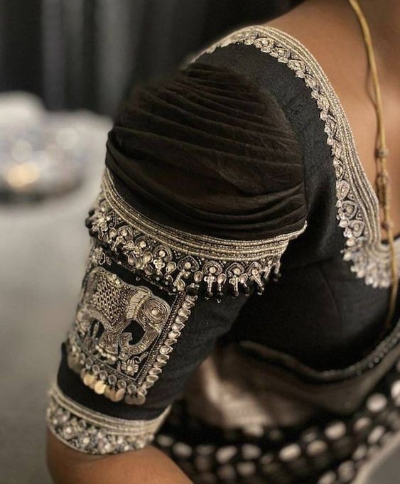 Intricate Embroidery Sleeve Design,Blouse Hand Designs