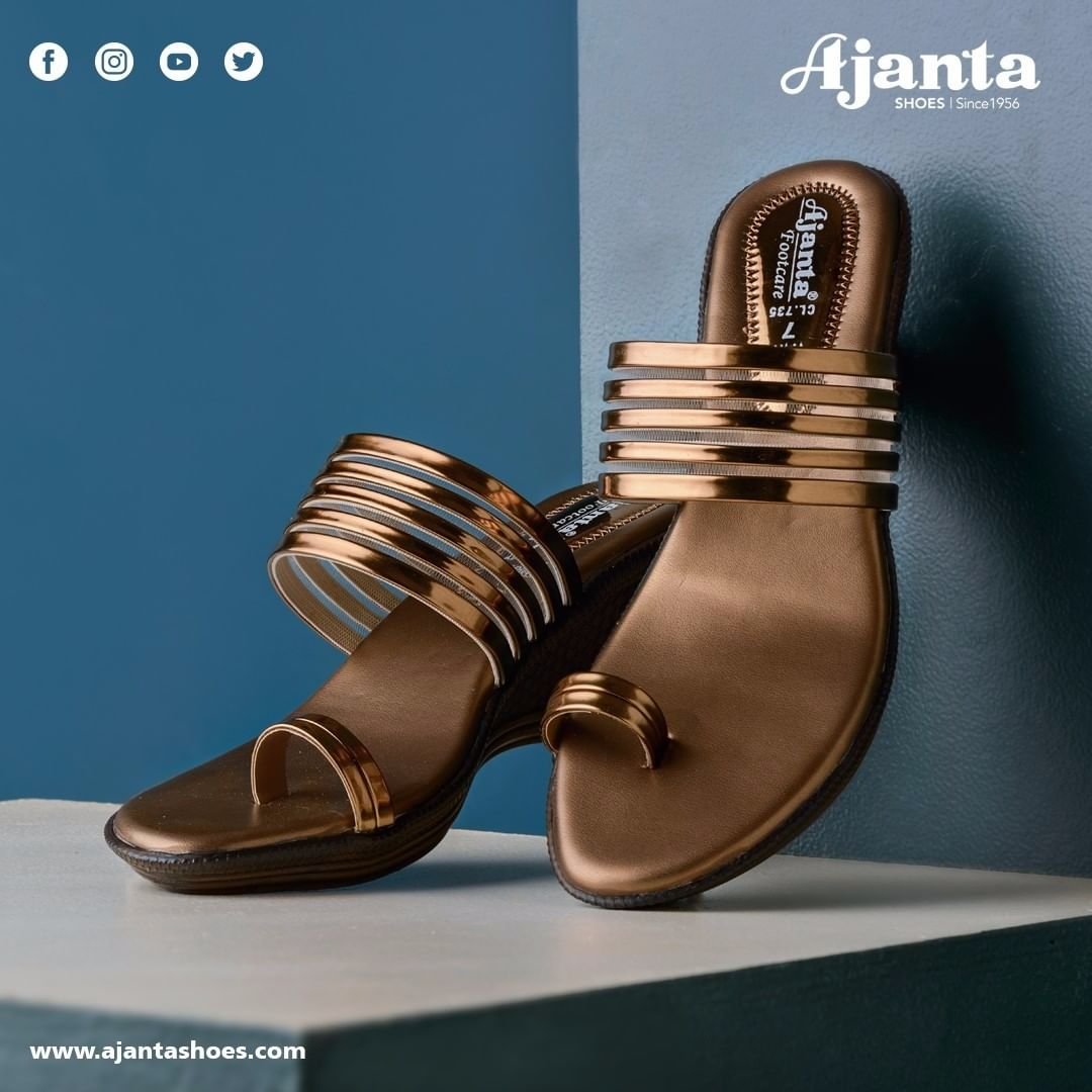 Ajanta Shoes with Metallic Foil
