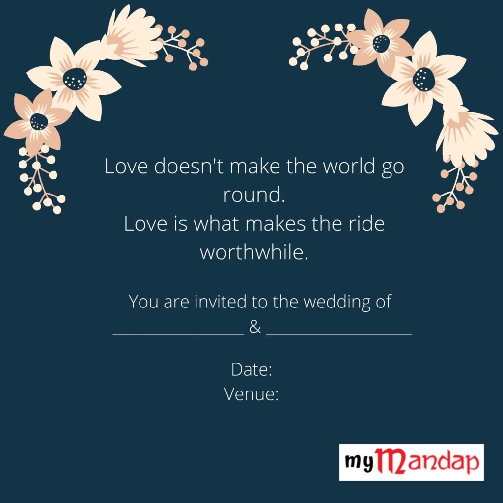 Romantic Wedding Invitation Quotes
