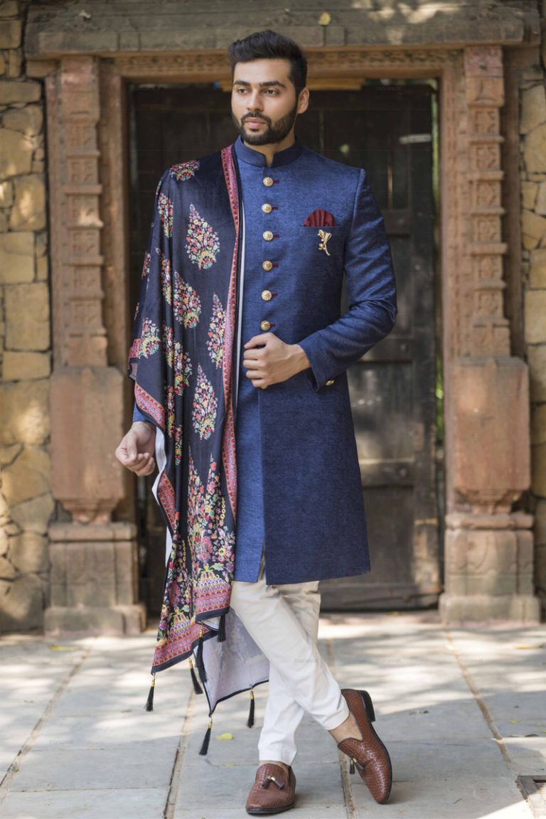 The Dark Blue Sherwani Idea