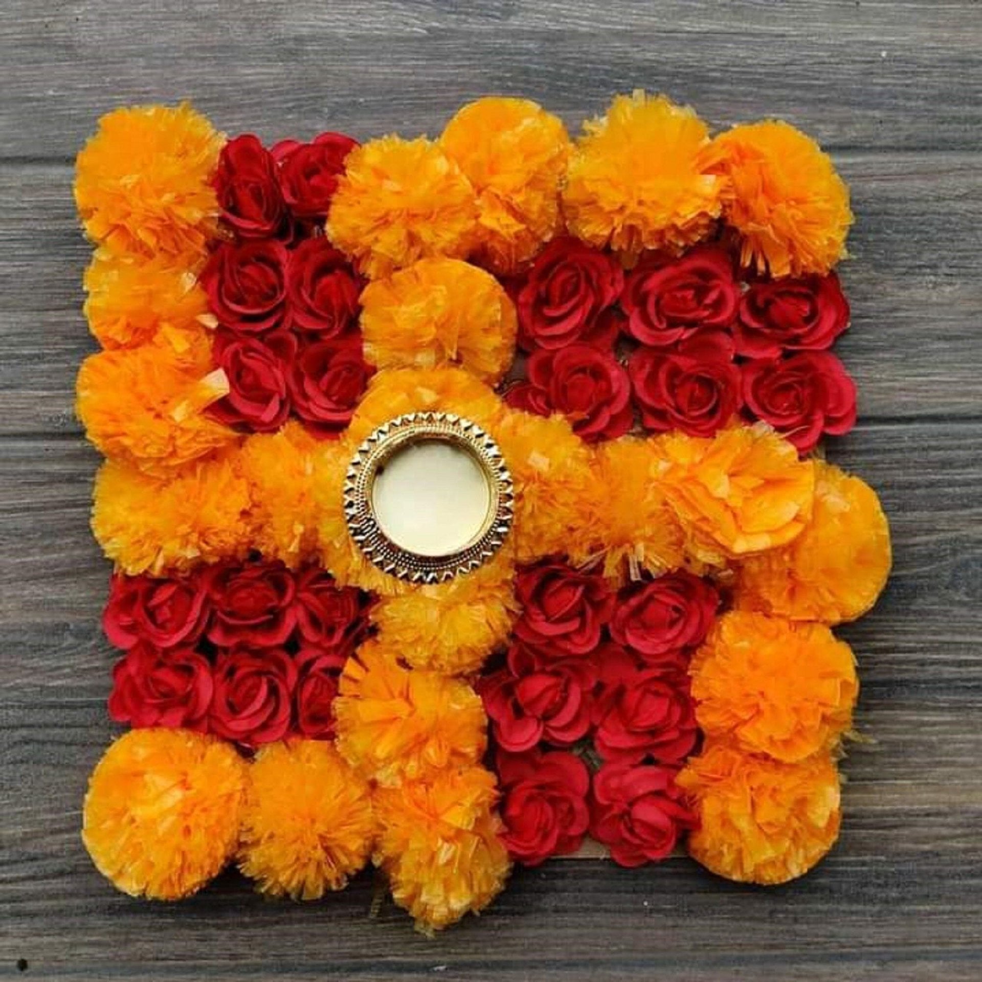 Swastika Flower Rangoli Design