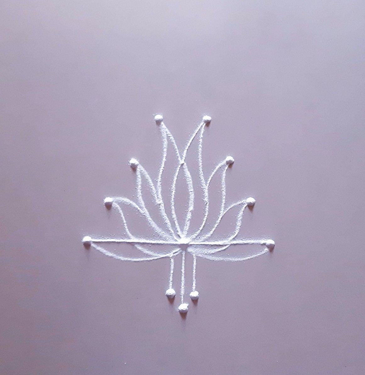 Muggulu Lotus Design Rangoli