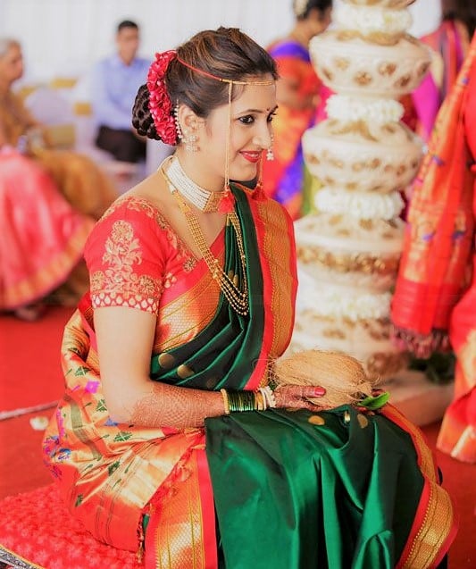 Cap Sleeve Wedding Marathi Paithani Blouse Designs