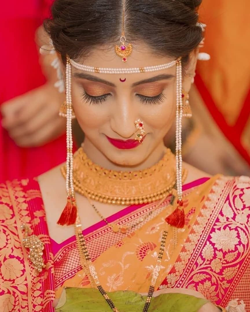 Foil Eyeshadow Royal Maharashtrian Bridal Makeup