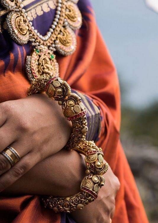 Temple Jewellery Set with ‘Kadhas’