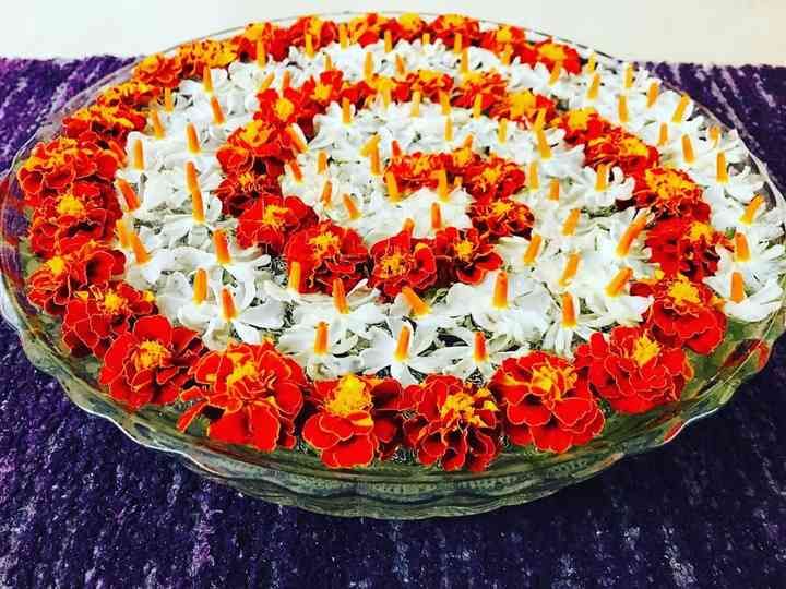 Swirls Flower Rangoli Design