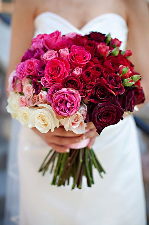 Floral fairy Bridal Bouquets: Roses and Carnations