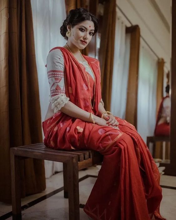 Bengali Blouse Design for Cotton Sarees