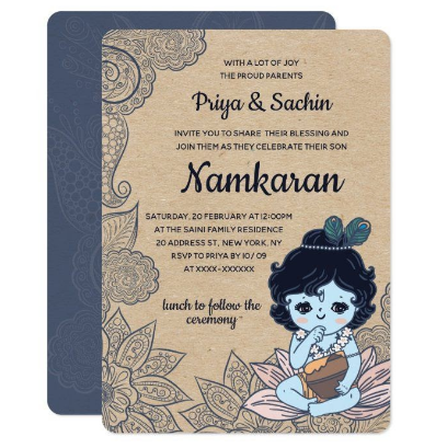 Naming ceremony invitation