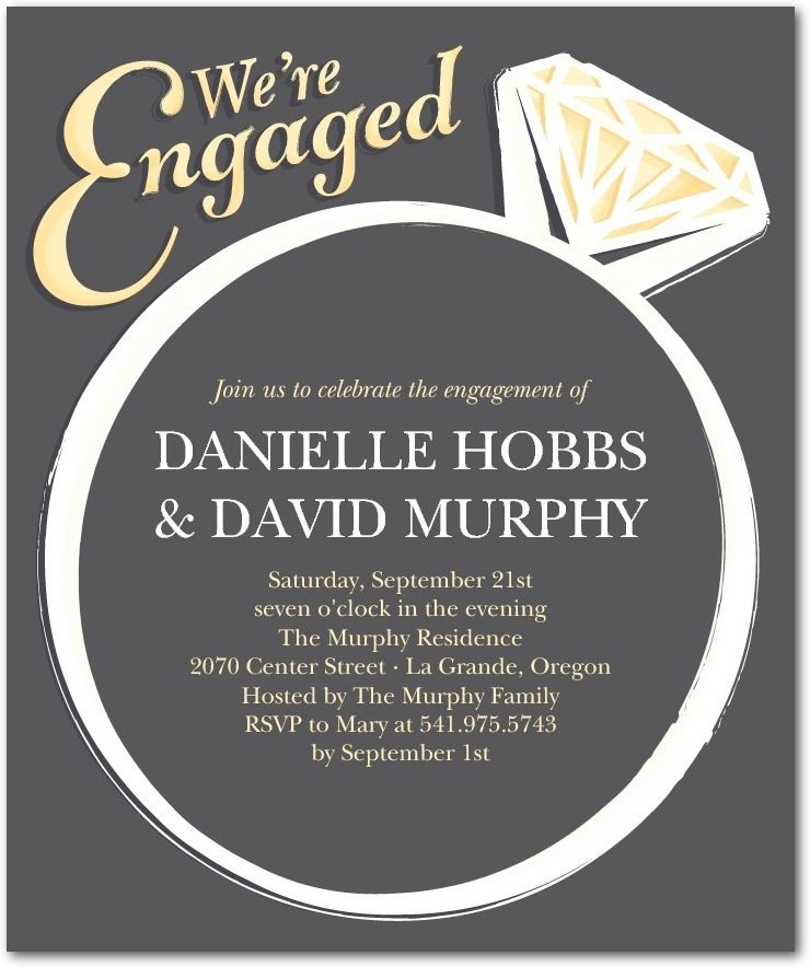 Engagement Party Invitation Card Design