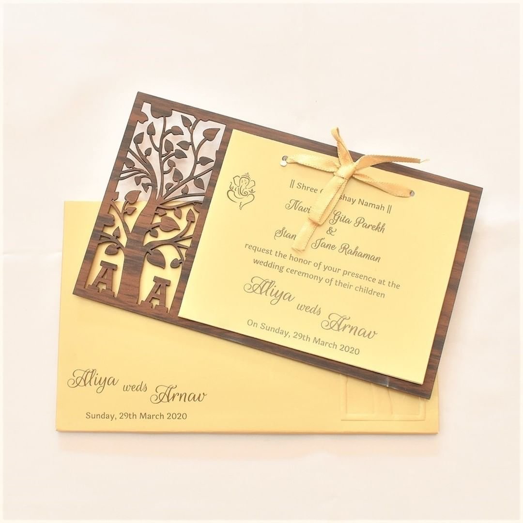 Laser-cut  wedding invitation