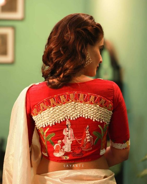 Perfect Blouse with Traditional Motifs