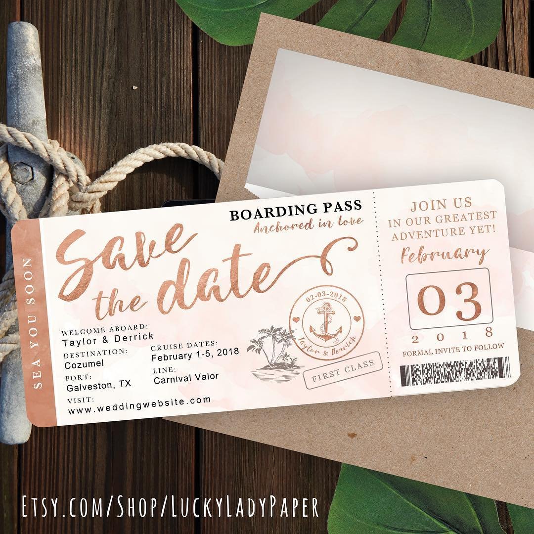 Destination wedding invitations