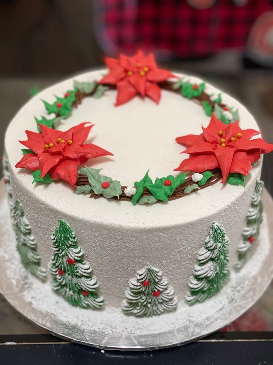 Holiday Themed Christmas Cake Design