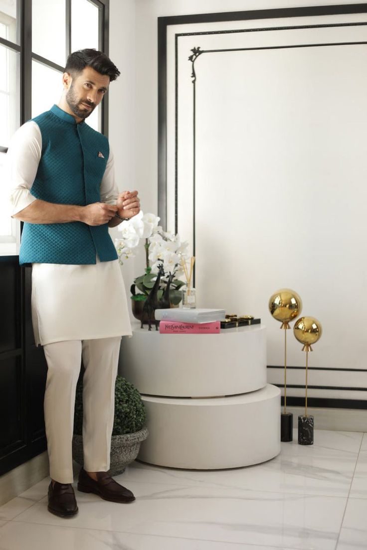 Ethnic Attire with Chinos Style,wedding neheru jackets