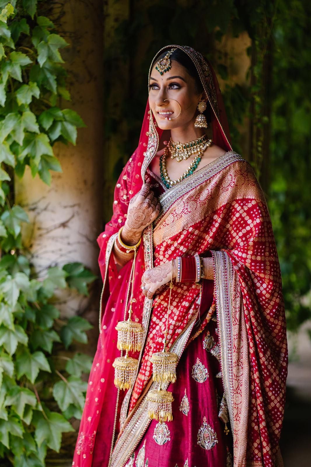 Benarasi Saree Bridal Suits with Heavy Dupatta with Price