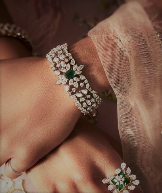 Diamond Bridal Bangles for the Wedding Day