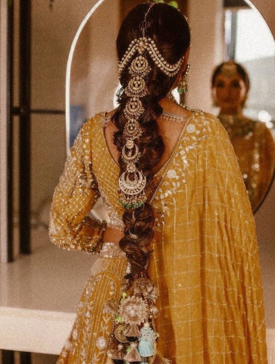 Chandbali Wedding Braid Hairstyle