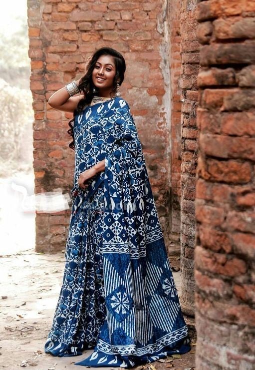 Mulmul Cotton Bengali Saree