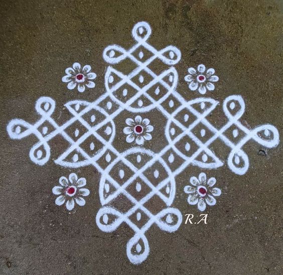 White Rangoli Design