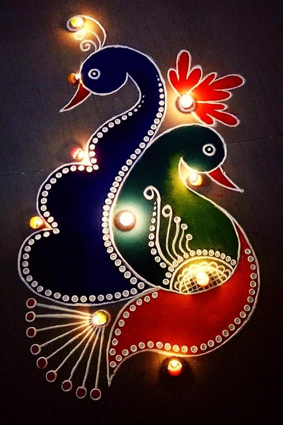 Peacock Rangoli