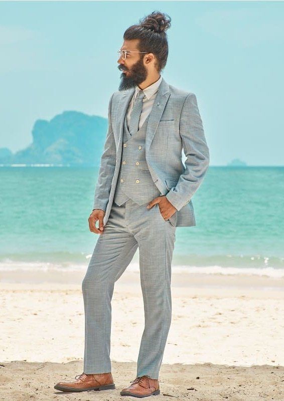 Classic Grey Tuxedo Coat Pant