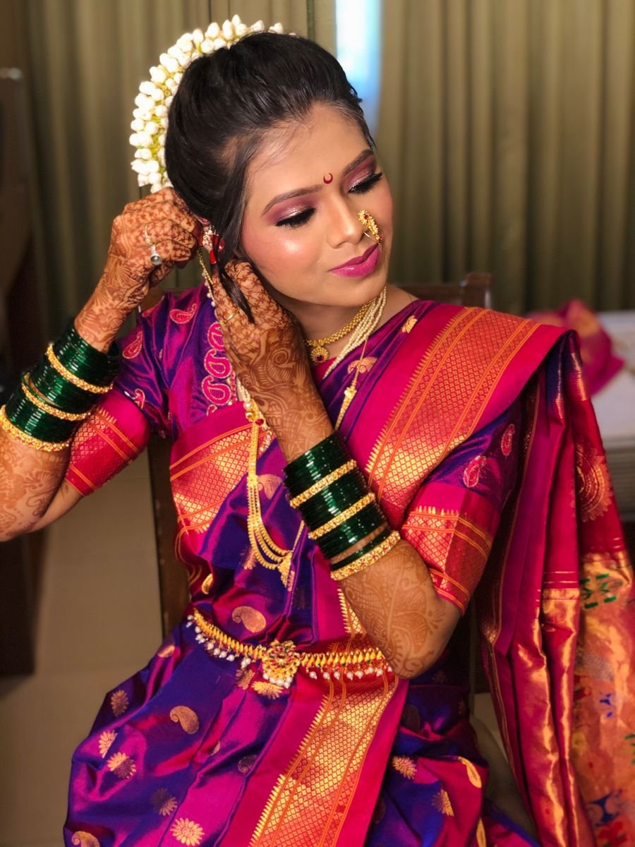 Jasmine Gajra Bun Maharashtrian Look Hairstyle