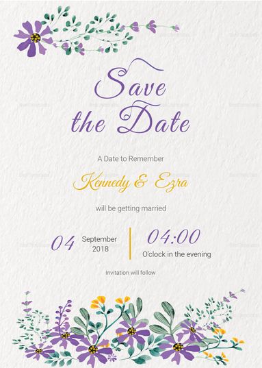 Reception Wedding Invitation Card Design