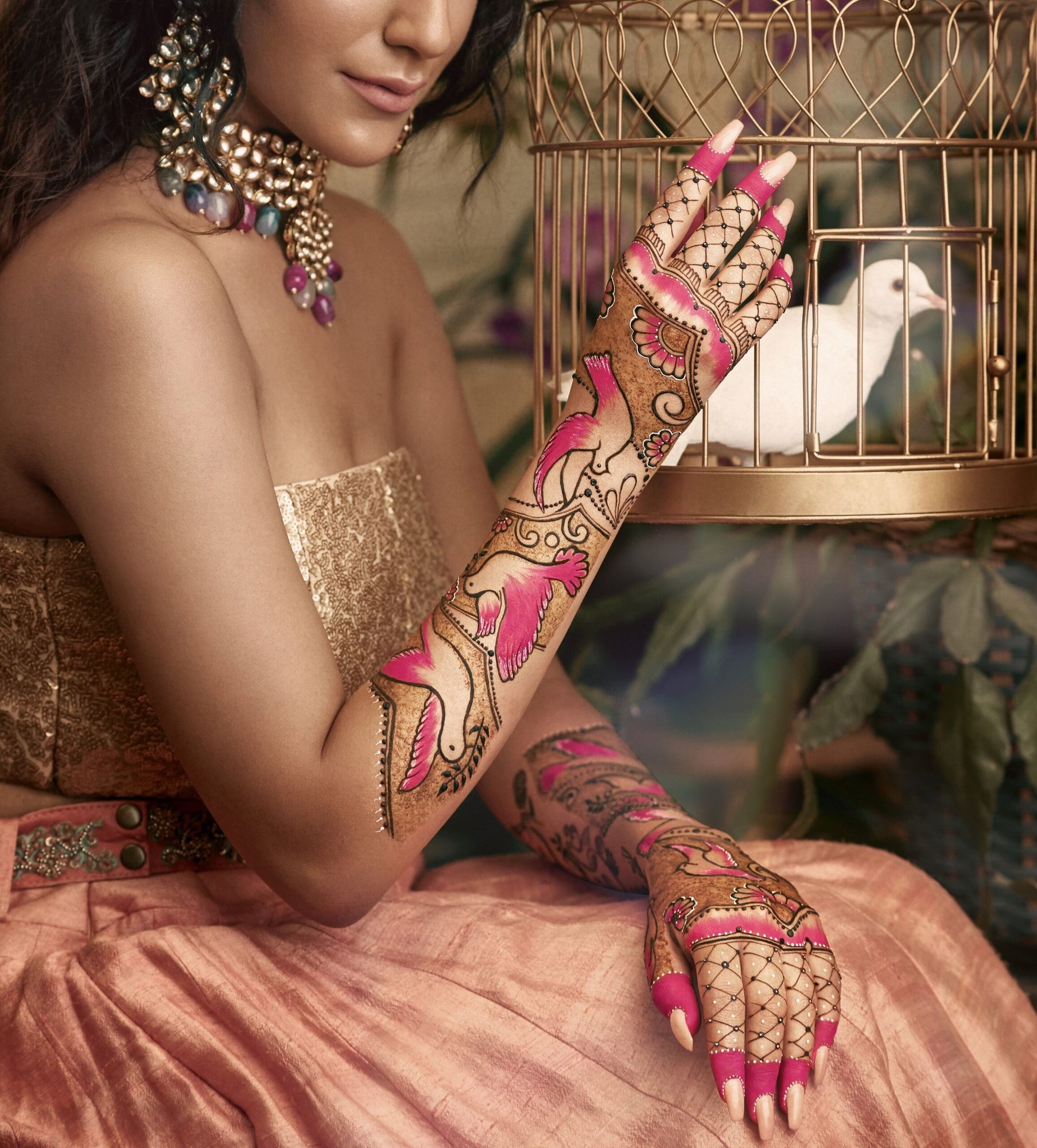Colourful Simple Henna Mehndi Design