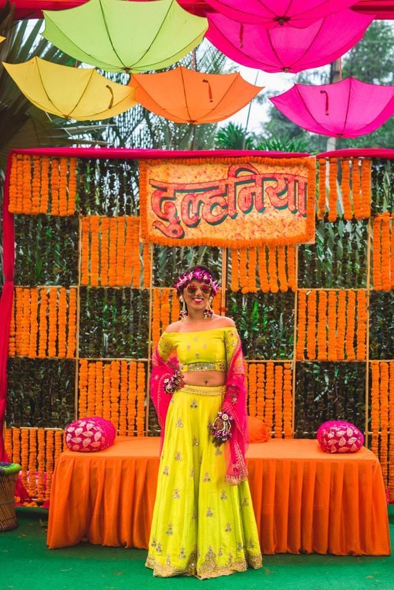 The Function Name Background Haldi Ceremony Decoration