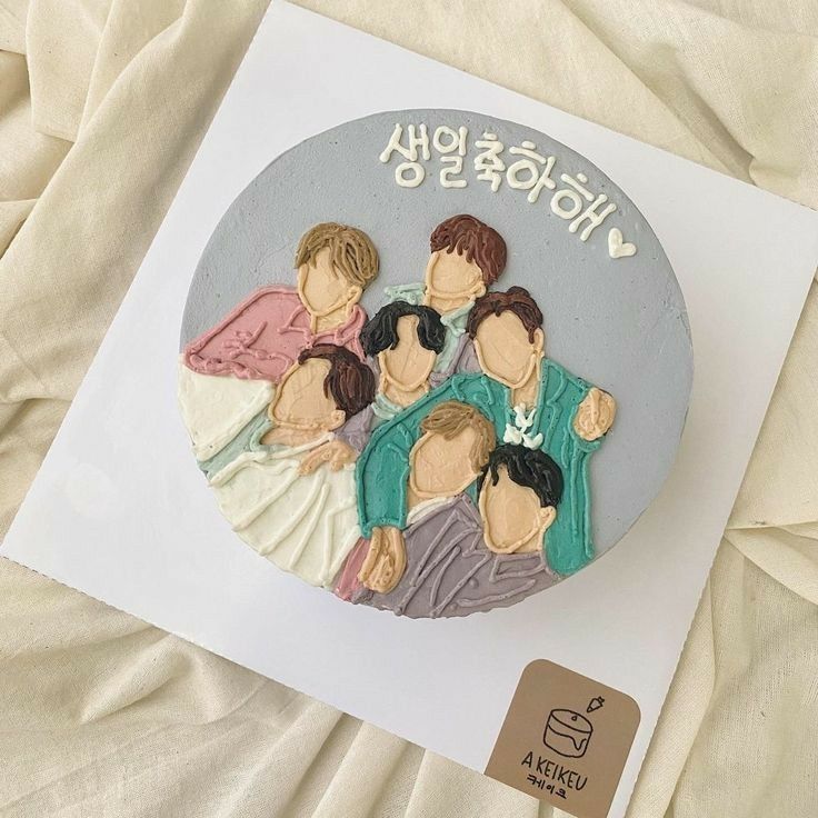 The Fondant BTS-Themed cake idea