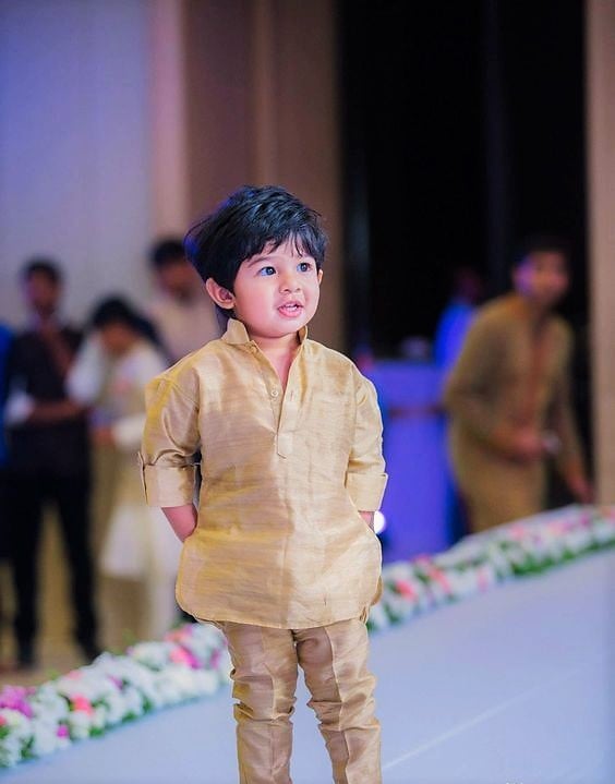Beige Suit Sherwani for Boys