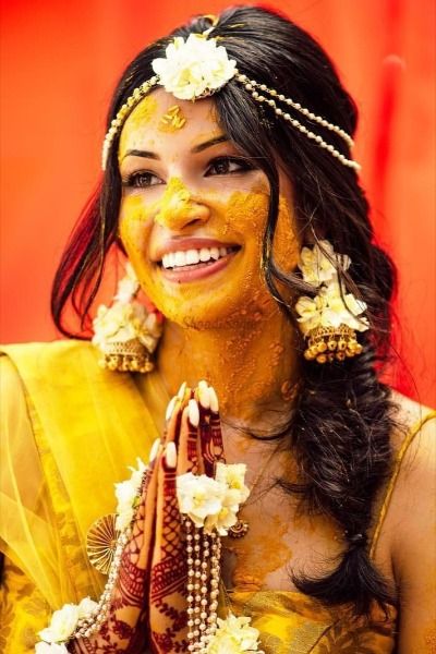 Haldi Flower Jewellery Set