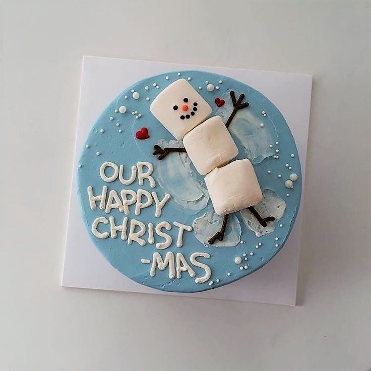 Snowman Christmas Cake Design