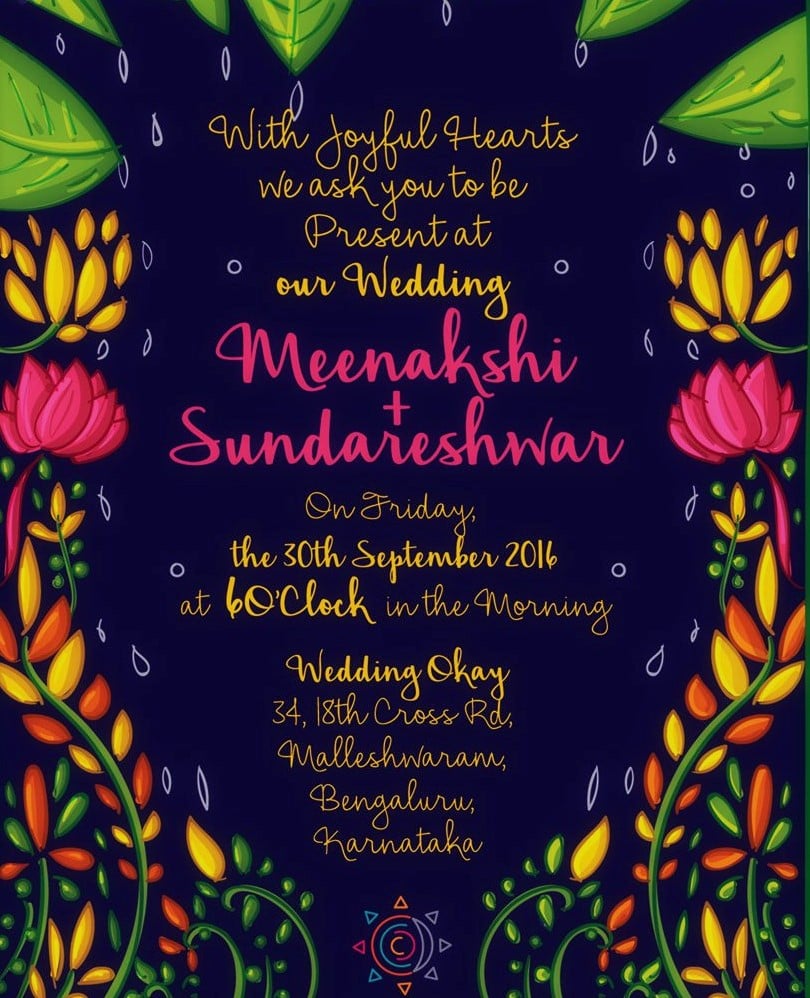 Quirky Wedding Invitation Card Design