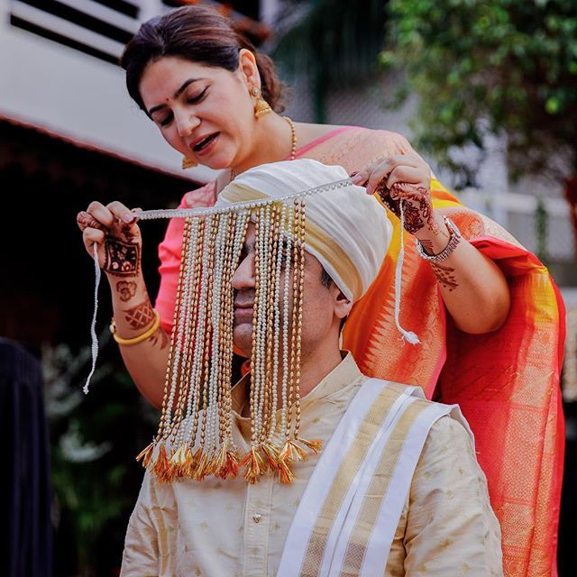 Phulkari Pearls Sehra for Groom