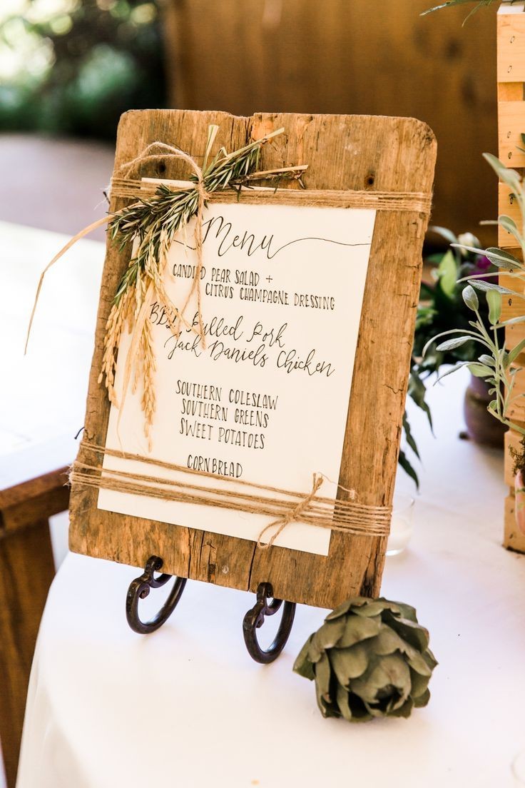 Paper on wood Bengali wedding menu card